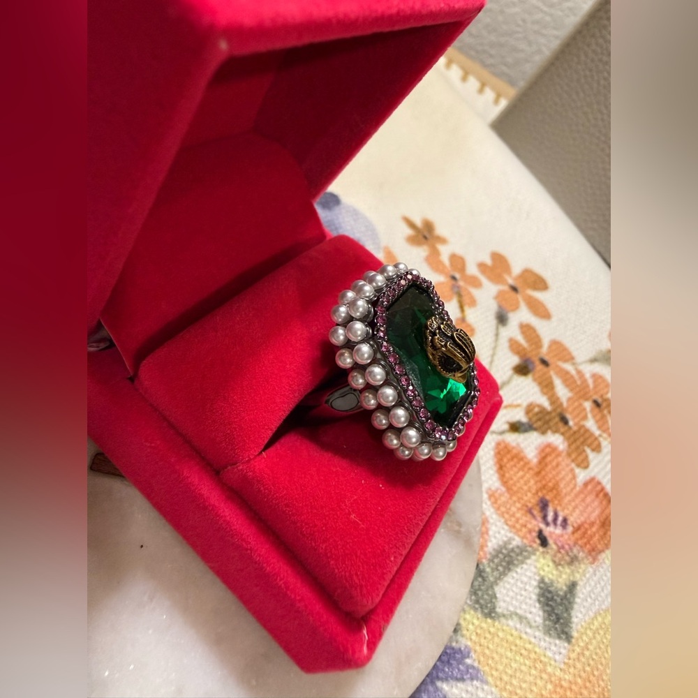 Kurt Geiger Emerald Green Statement Ring - image 2